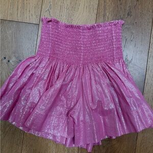 Shimmery Pink KOCH Smocked SKORT